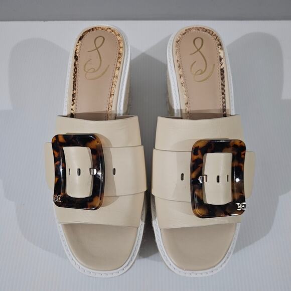 NEW Sam Edelman Livi Sandal Womens 9.5 Summer Sand Espadrille Platform Wedge - Picture 4 of 13